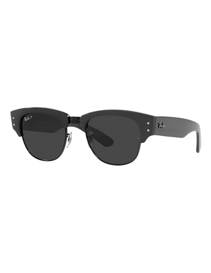 Mega Clubmaster Polarised Sunglasses in Black