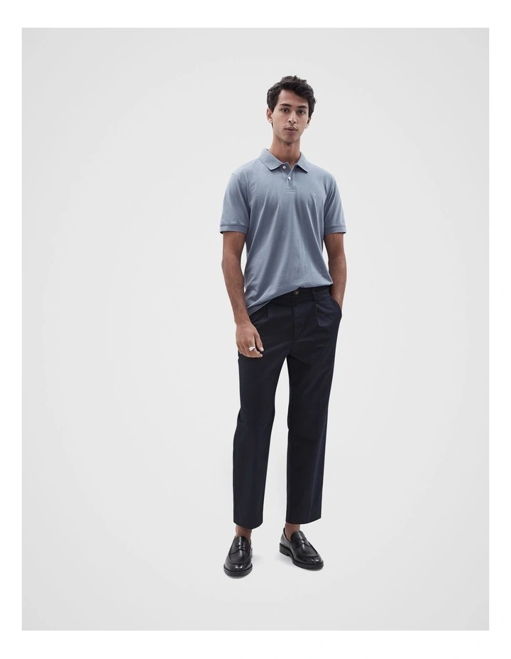 7/8 Pleat Trouser in Navy