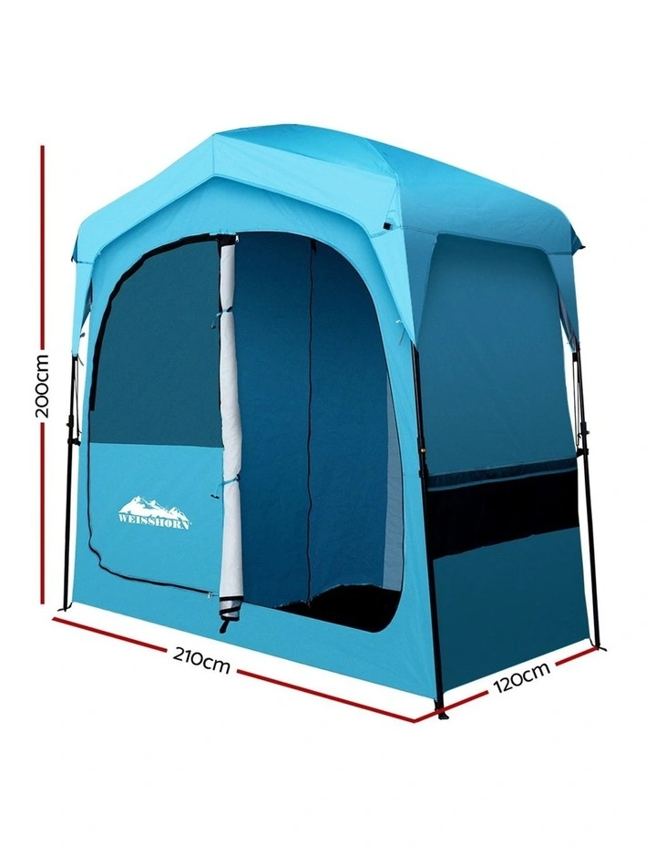 Double Camping Shower Toilet Tent Outdoor Fast Set Up Change Room