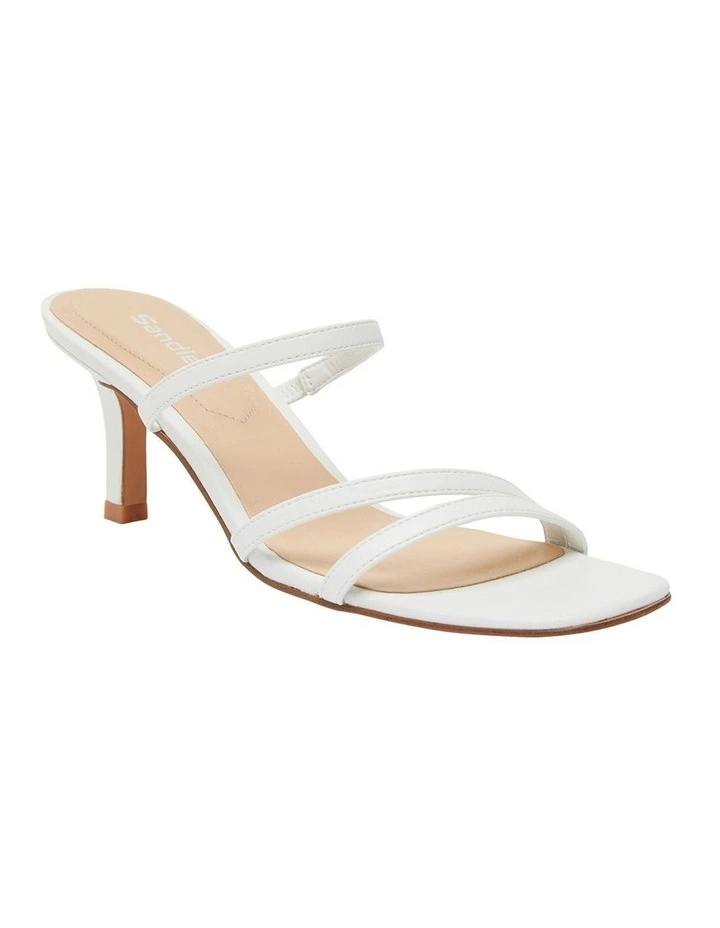 Marilyn White Smooth Sandals