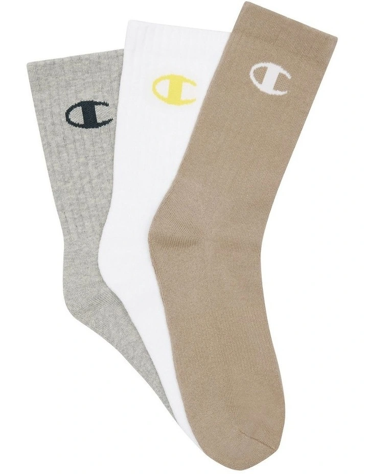 Junior Crew Socks 3 Pack in Multi