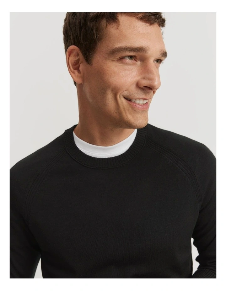 Verified Australian Merino Crew Knit in Black
