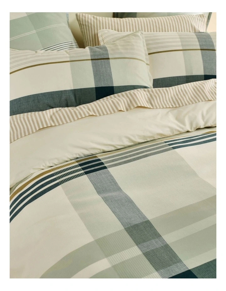 Levon Quilt Cover Set in Jade