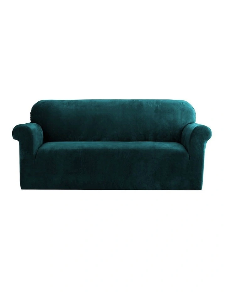 Velvet 3 Seater Sofa Cover in Agate Green