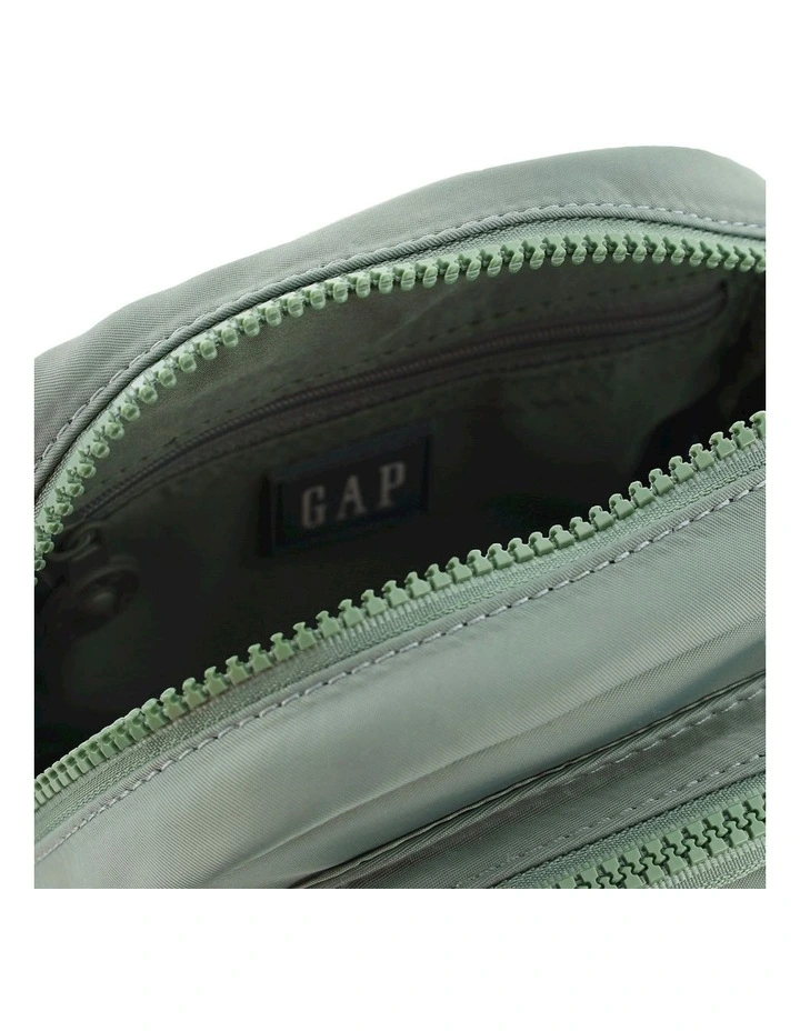 Nylon Square Cross-Body Bag in Twig
