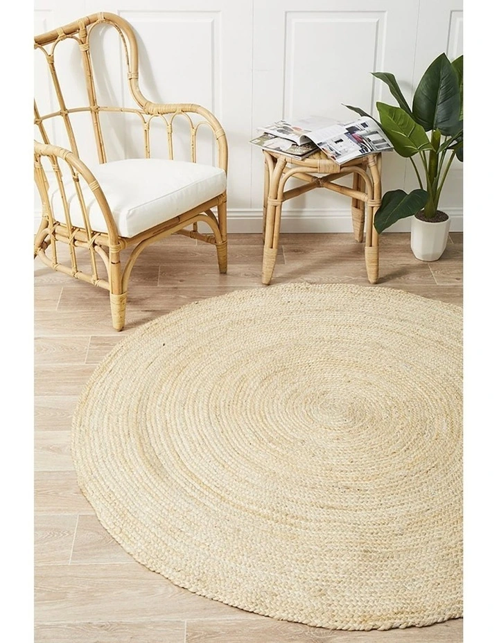 Atrium Polo Round Rug in Bleach