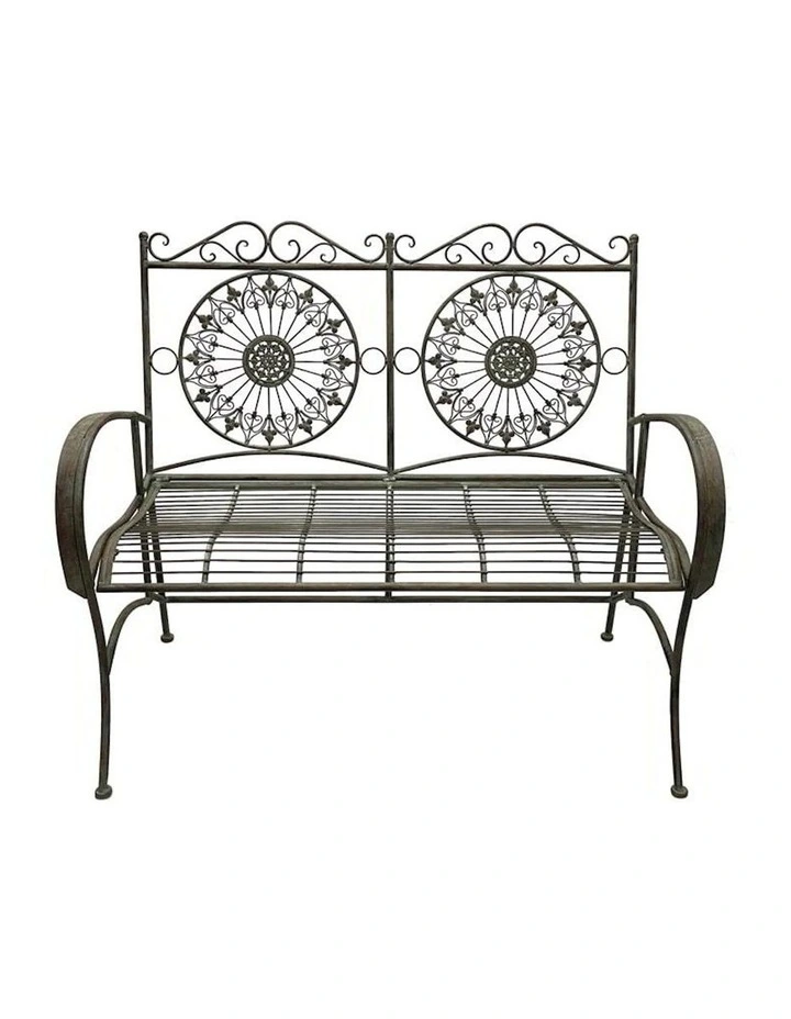 French Garden Love Seat in Brushed Green