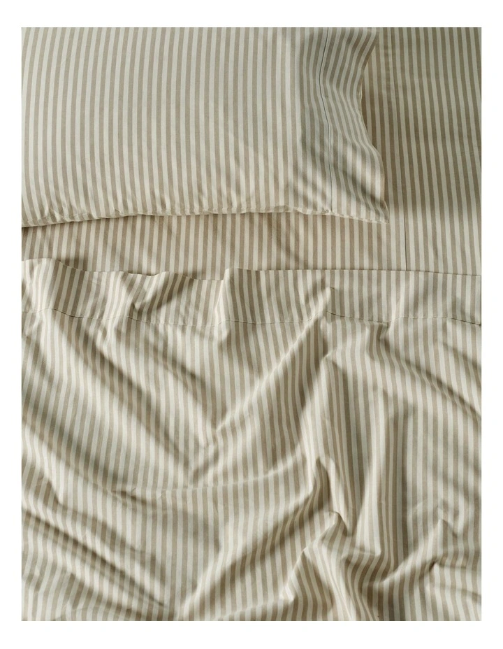 Classic Stripe Sheet Set in Pebble