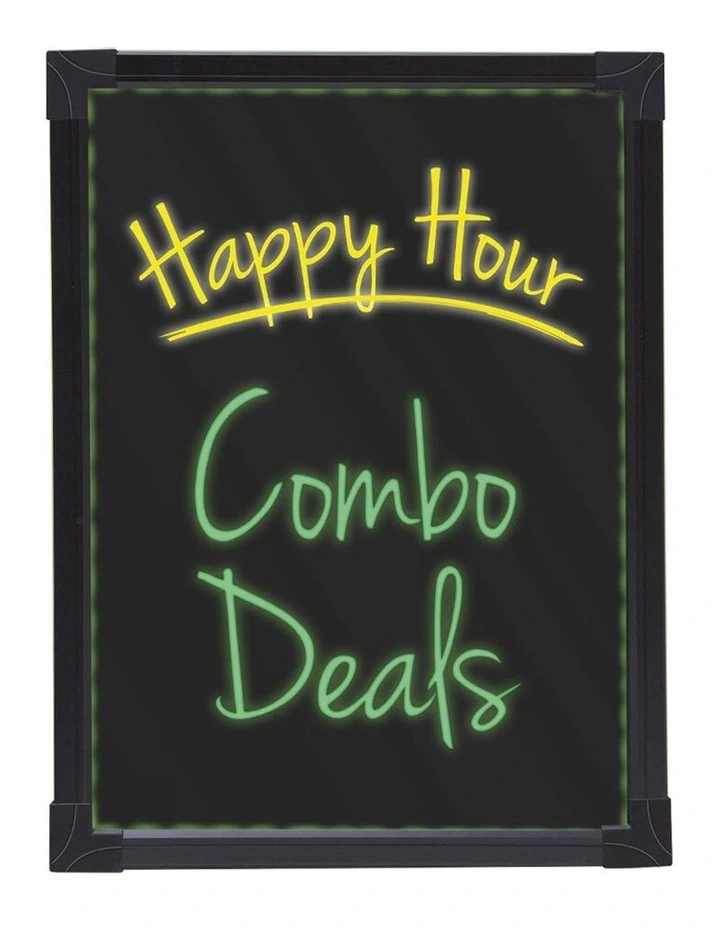 2 Pack LED Battery Operated Writing Board 440x330mm