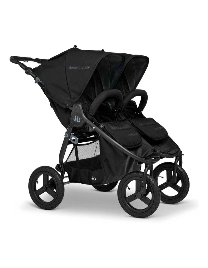 Indie Twin Baby/Infant Wheel Stroller Pram in Black