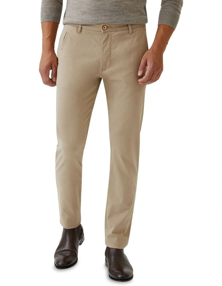 Stretch Skinny Fit Organic Cotton Chinos in Fawn