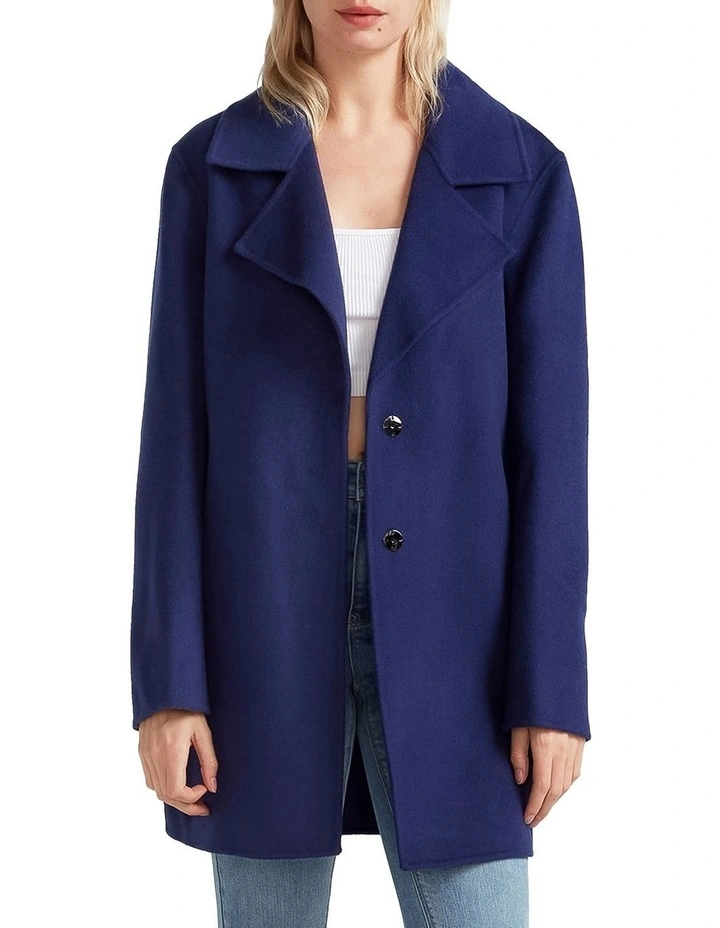 Ex-Boyfriend Wool Blend Oversized Jacket in Midnight