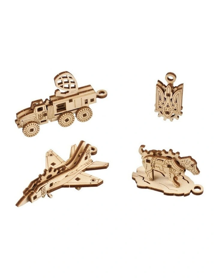 U-Fidgets Bravery Mechanical DIY Kit Wooden 3D Puzzle 45 Piece