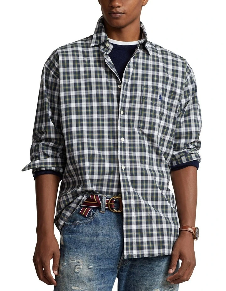 Big Fit Plaid Oxford Shirt in Assorted