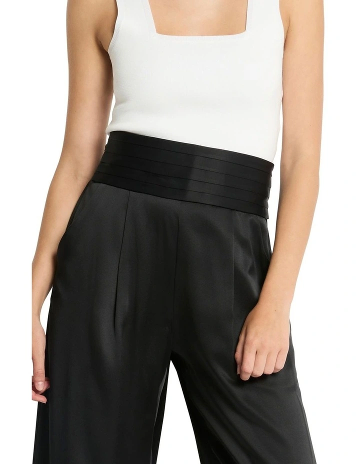 Wrapped Over You Cummerbund in Black