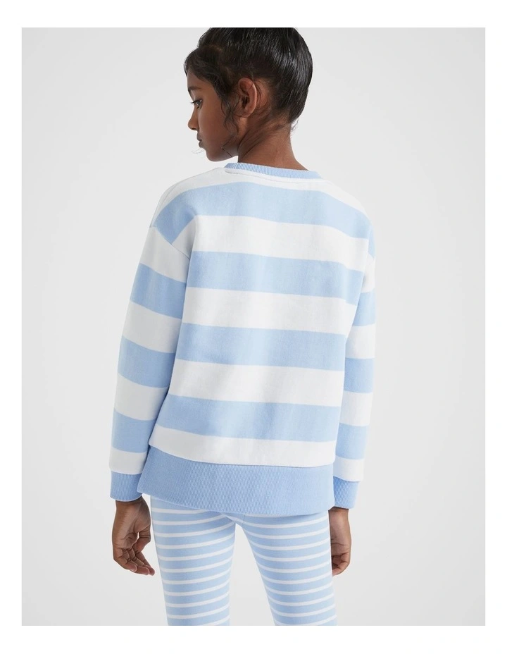 Core Logo Sweat Top in Blue Jay