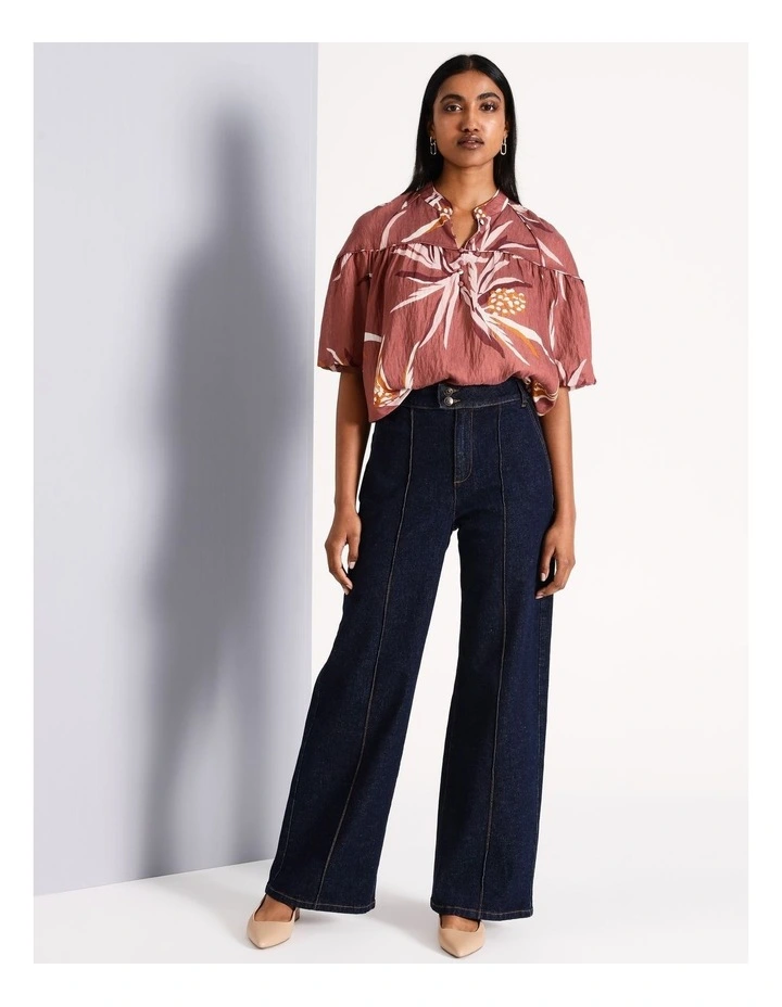 Printed Babydoll Blouse in Assorted