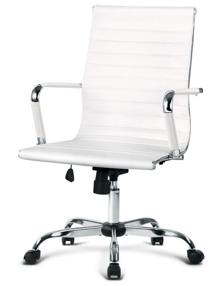 PU Leather Office Chair in White