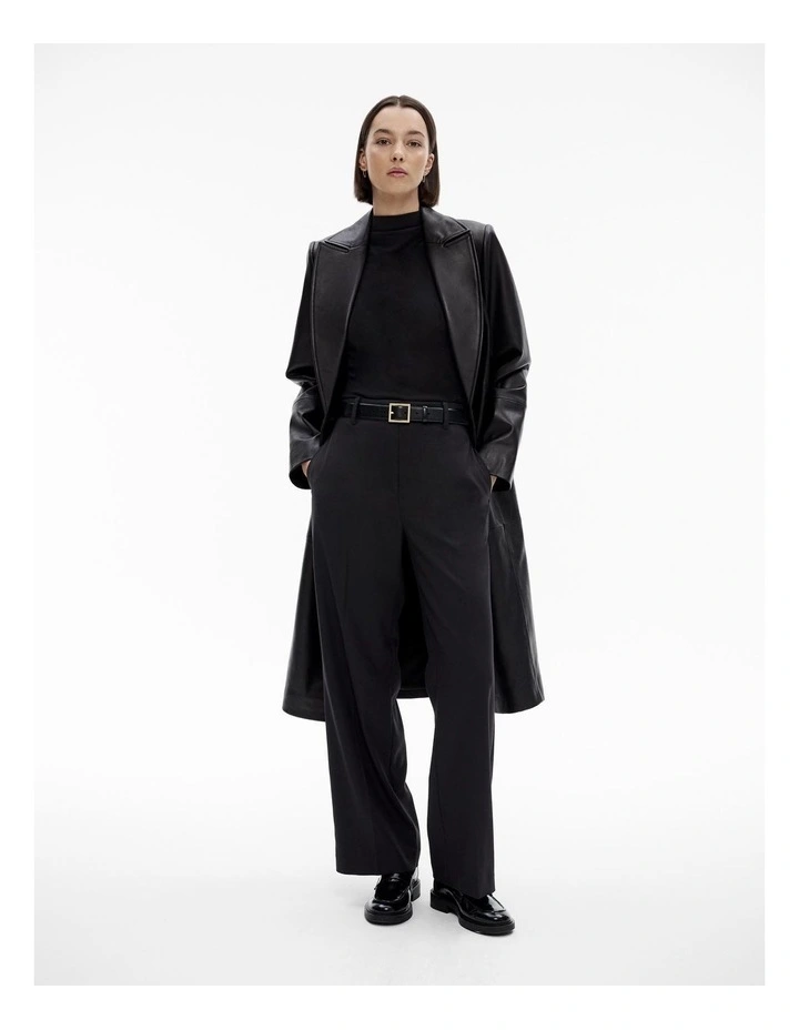 Full Length Straight Leg Trouser in Black