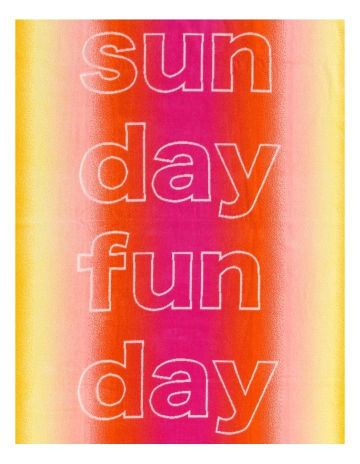 Coastal Sun Day Beach Towel in Multi