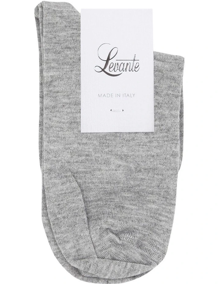Sofia Quarter Crew Sock in Grey Marle