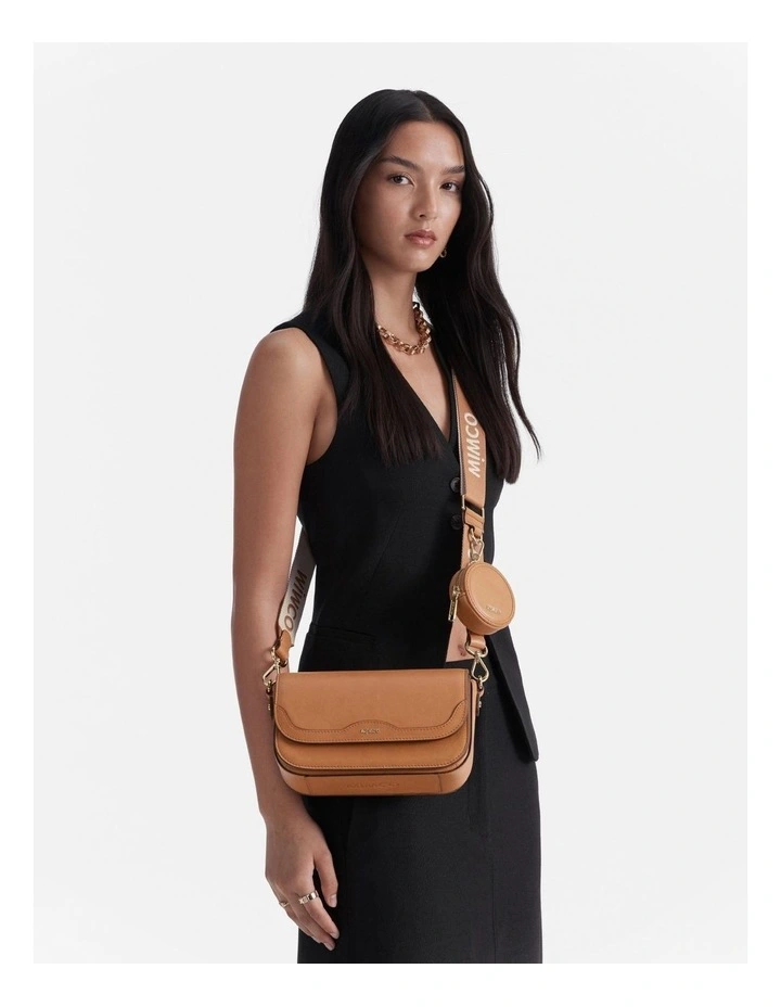 Jett Concertina Crossbody Bag in Caramel