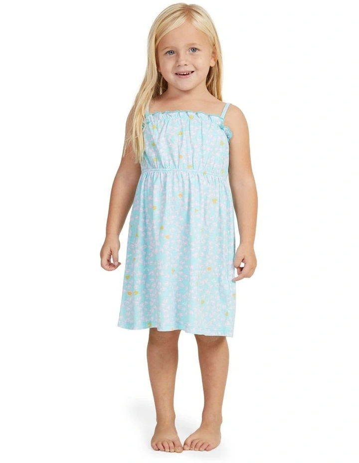 Beach Dress in Aruba Blue Teenie Ditsy
