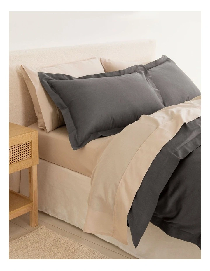 Balmain 1000TC Bamboo Cotton Quilt Cover Set in Pewter