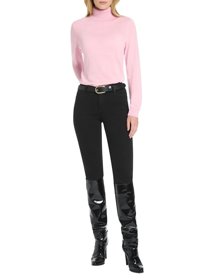Anita Roll Neck Knit in Pink