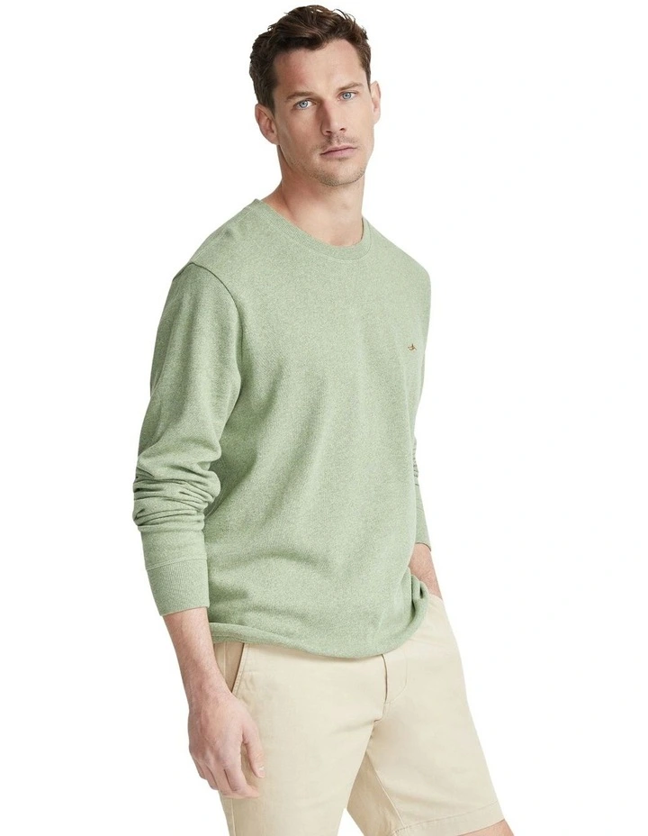 Leo Cotton Fleece Sweatshirt in Green