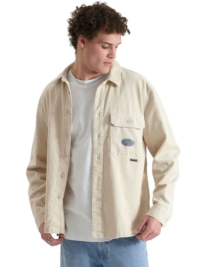 Commodity Boxcar Overshirt in Natural White