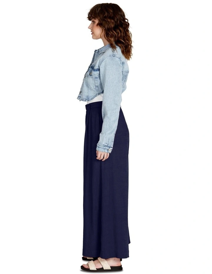 Francesca Wide Leg Pant in Navy Exclusive
