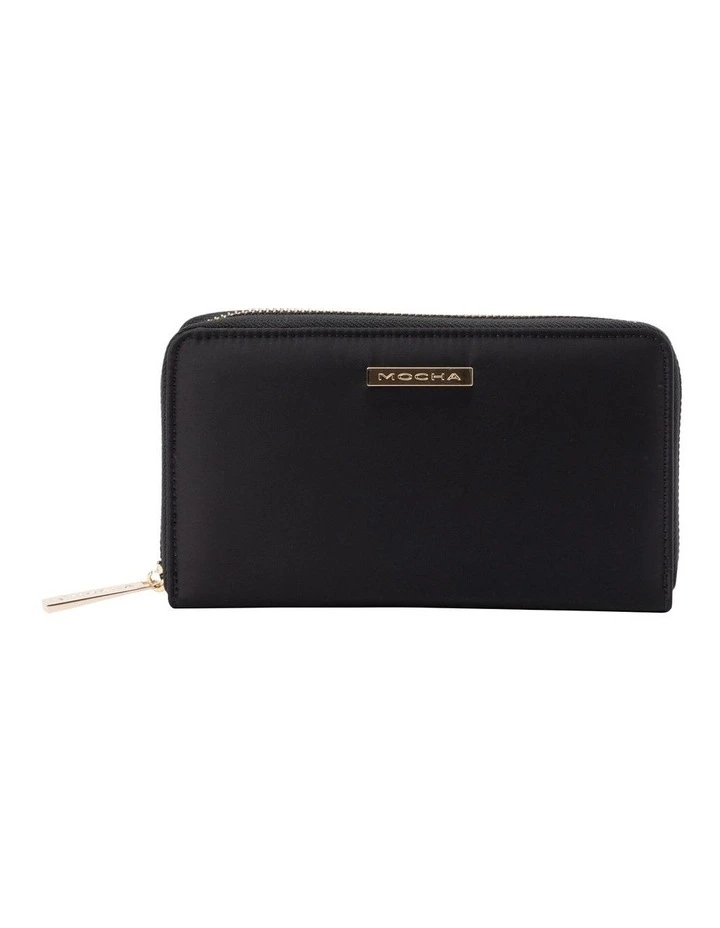 Eden Nylon Long Wallet in Black/Light