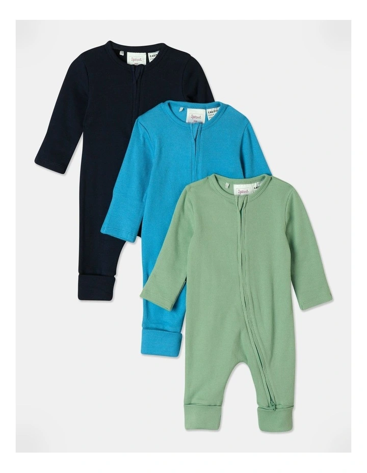 Coverall 3 Pack Set in Assorted