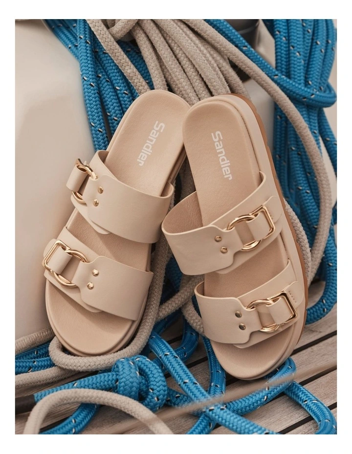 Fiction Beige Smooth Sandals