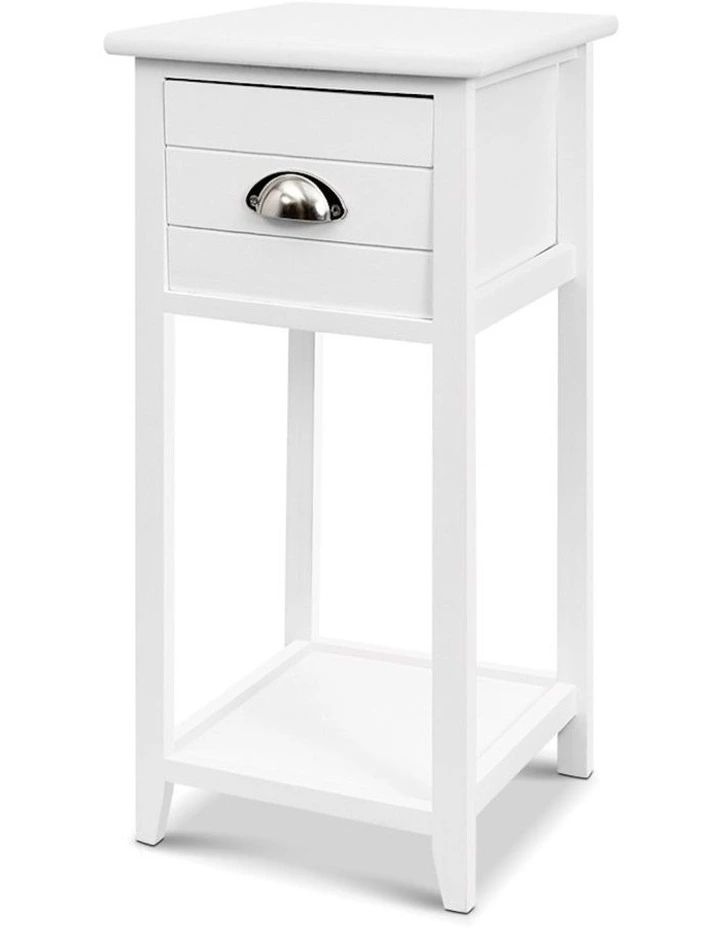 Thyme Vintage Bedside Table in White