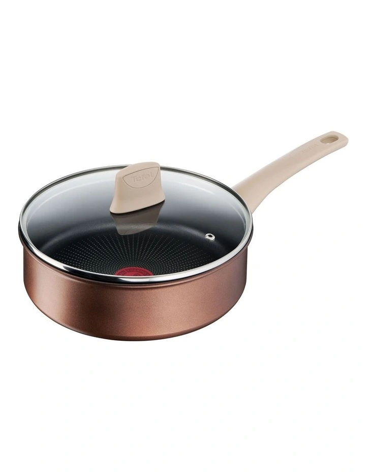 Induction Non-Stick Sautepan 24cm + Lid in Brown