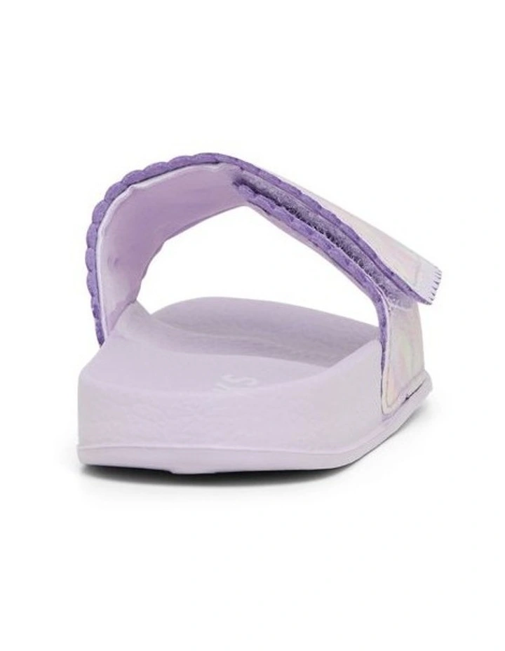 Kenna Swirl Slide Beach Sandals in Lilac
