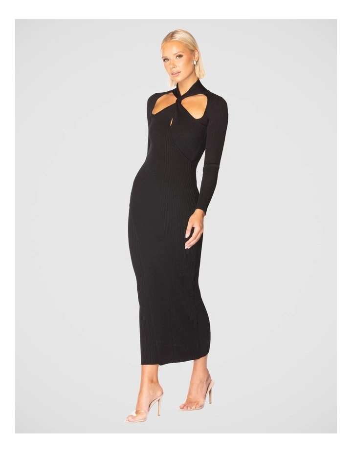 Noemi Knit Dress in Black