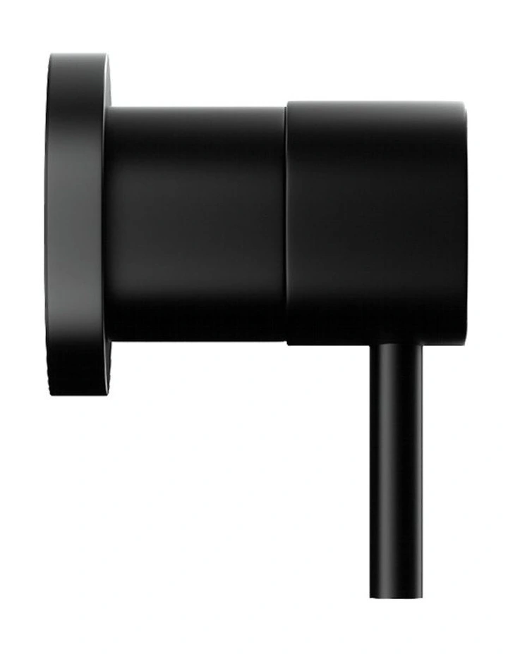 Basin Wall Round Brass Faucet Shower Bathtub Twin Tap in Black