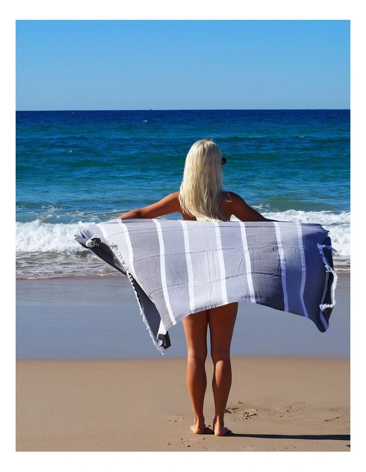 Cotton Beach Towel in Monochrome