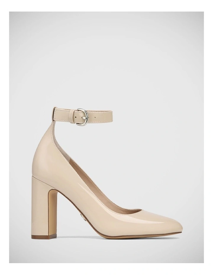 Porcha Patent Leather Pump in Porcelain