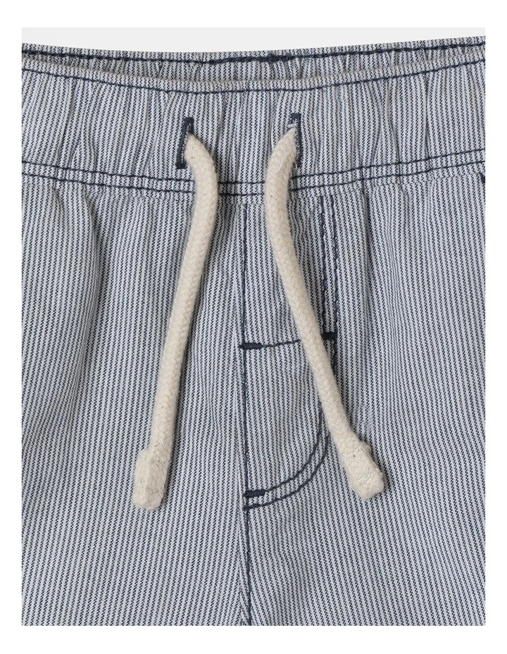 Essential Ticking Stripe Short in Indigo