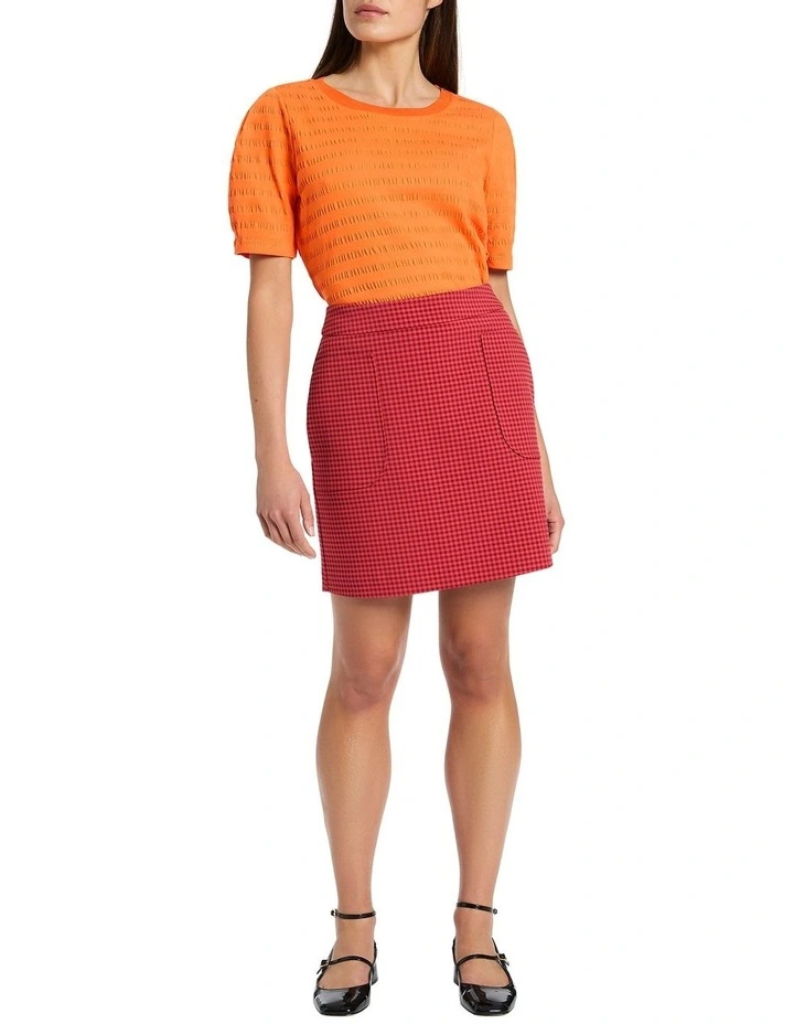Marbella Textured Stripe Tee in Calypso