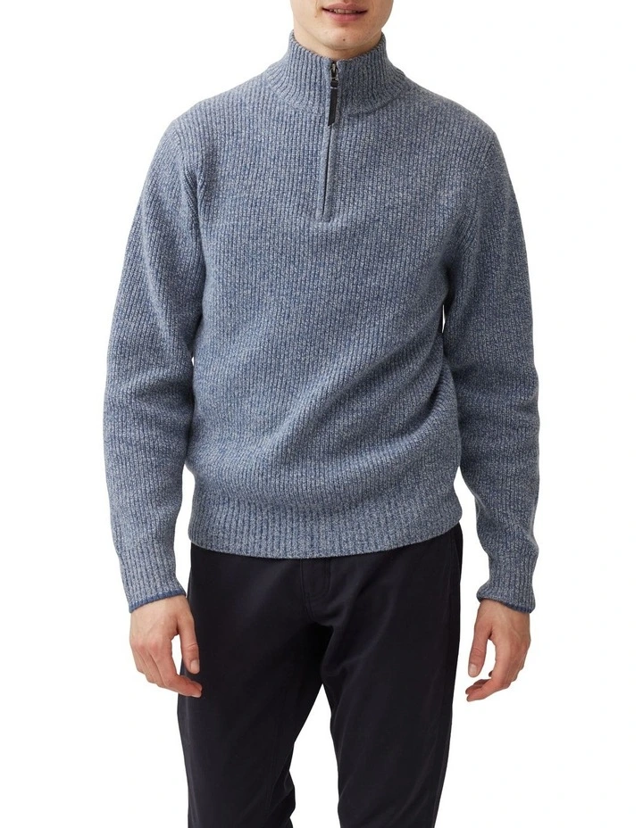 Robbies Road Knit Sweater in Surf