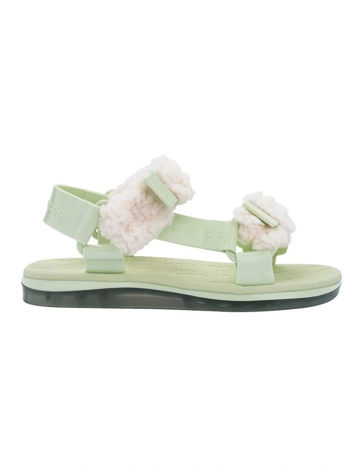 Melissa Papeete Fluffy Sandals in Green