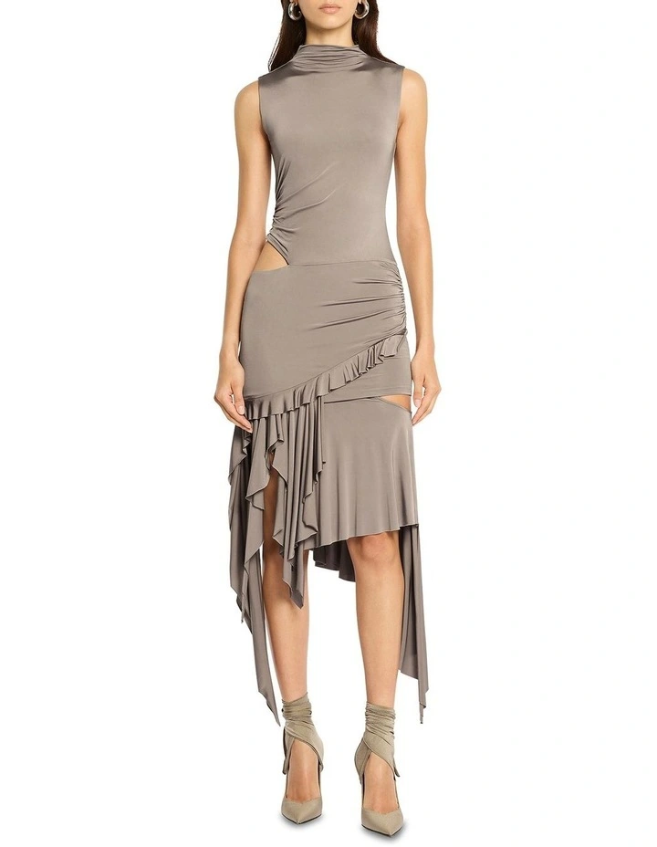 On Your Mind Dress in Soft Taupe