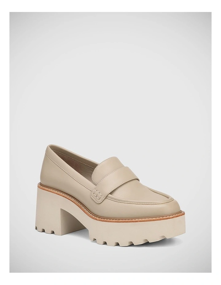Saturn Leather Loafer in Tapioca