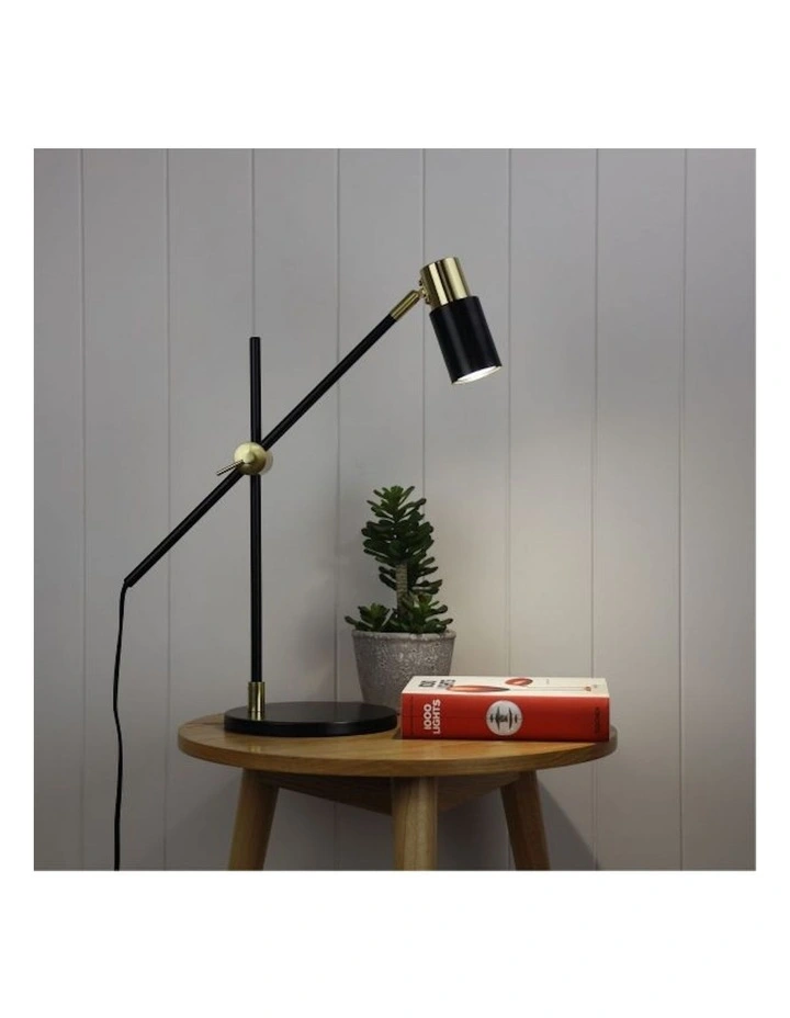 Charlie Table Lamp in Satin Brass