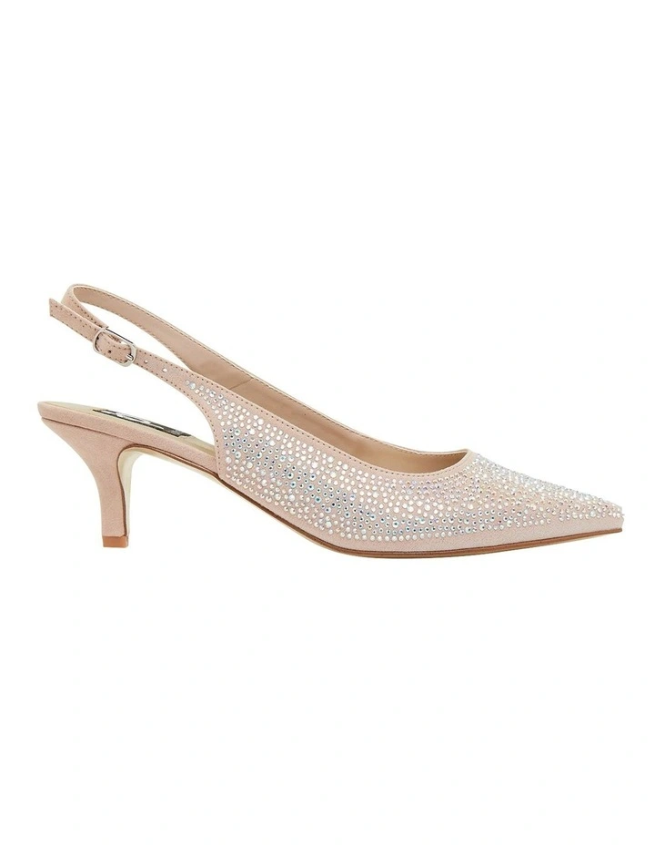 Teagan Blush Fabric Heeled Shoes